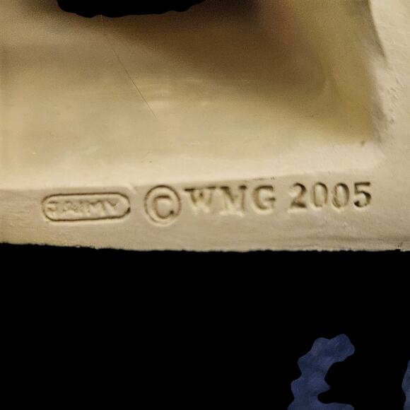 Sammy WMG 2005 Angel Wall Plaque w/ Flowers Cream White Resin Hanging Sculpture - Picture 6 of 6